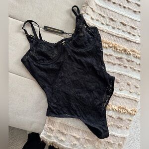 Gooseberry Black Lace Bodysuit